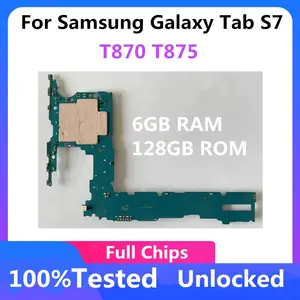 Bilashmart Unlocked Samsung Galaxy Tab S7 T870 T875 Motherboard 6GB RAM 128GB ROM MainBoard Unlocked Chips Logic Board