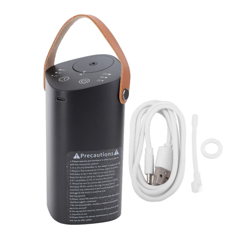 Macchina per aromaterapia con diffusore di fragranze per auto portatile silenzioso in alluminio con diffusore di oli essenziali senza acqua con timer per la camera da letto