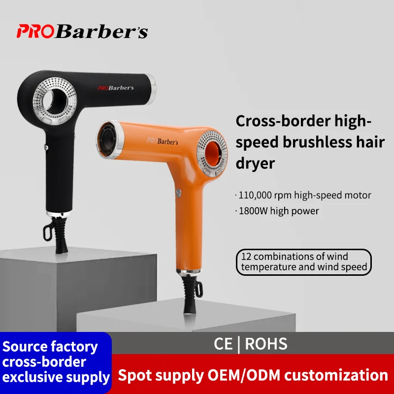 Professional Salon Hairdryer 2000W Brushless Motor 110000 RPM High Quality 3-Speed Adjustment Anion Hair Dryer