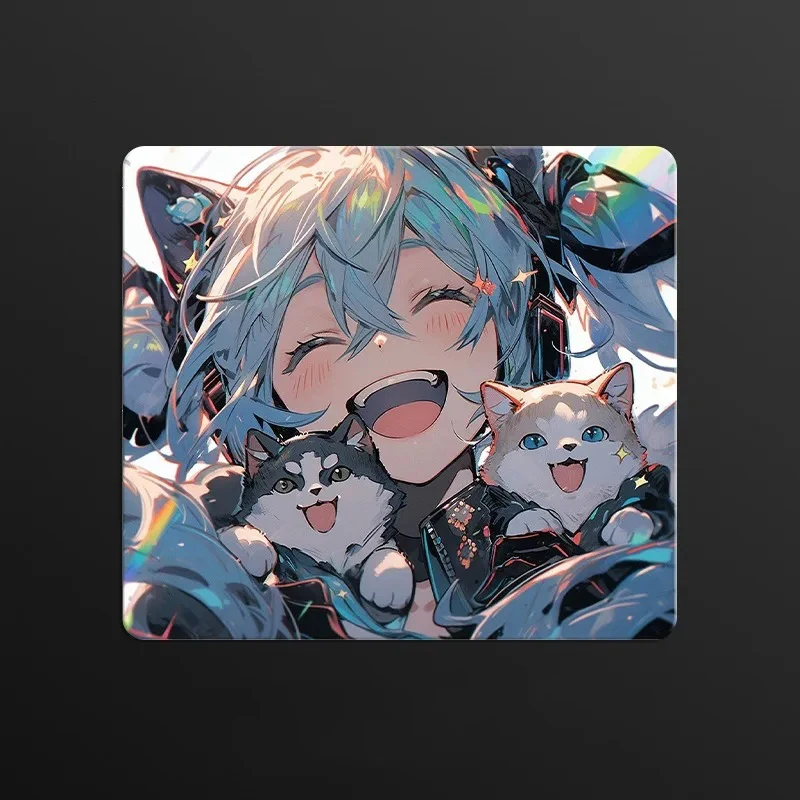 لوحة ماوس زجاجية جميلة للفتيات كاواي جرو، لوحة مفاتيح ناعمة، ملحقات لوحة ماوس ألعاب مطورة، حصيرة مكتبية بنمط قابل للتخصيص #1