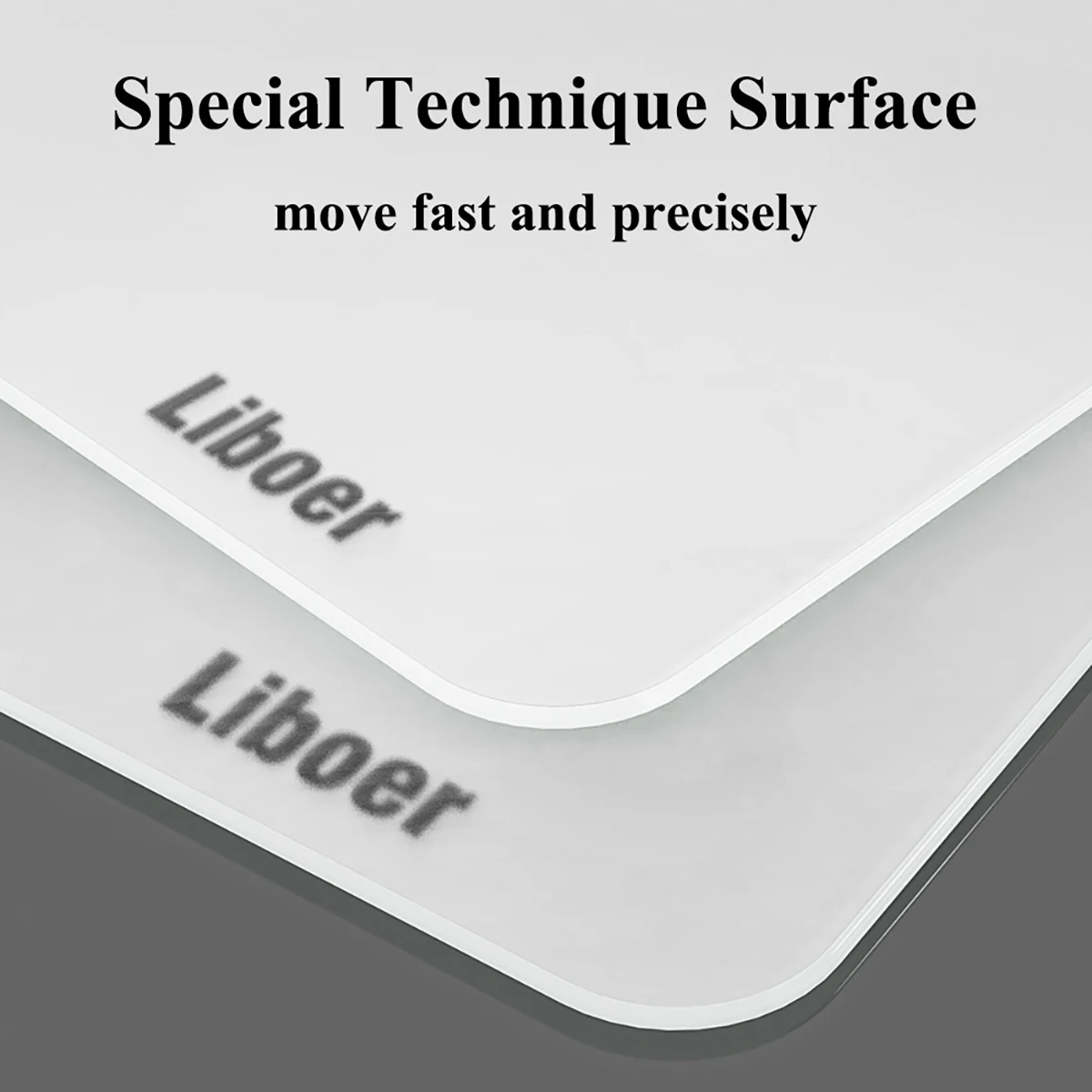 Imagem -02 - Mouse Pad de Vidro Duro Temperado Superfície Lisa do Revestimento Superfície Lisa das Bordas Menos Ruído Espessura de 3.0 mm