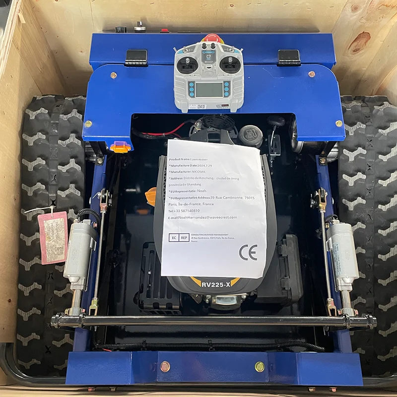 Chińska fabryka na zamówienie zdalnie sterowana kosiarka do trawy komercyjna do robotów koszących, konserwacji podwórka, maszyna do zbierania trawy.