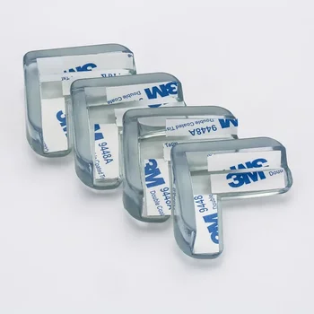 4 unids/lote transparente grueso borde de mesa protección Conner muebles de seguridad para bebés protectores de esquina cubierta anticolisión para niños