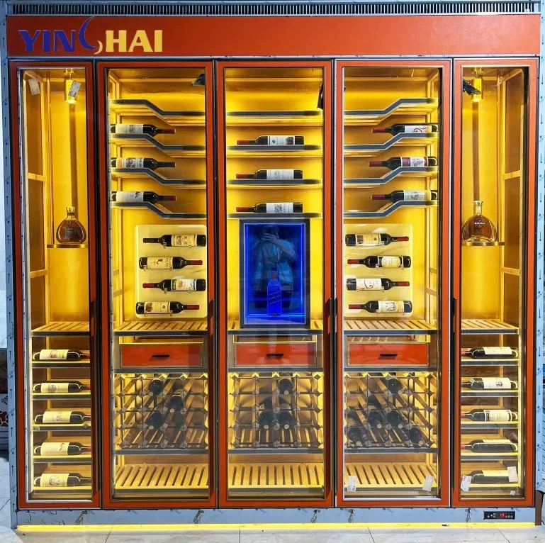 Constant Temperature and Humidity System Champagne Wine Cabinet Supermarket with Wine Refrigerator Wine Cellar Cabinet