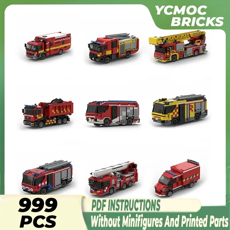 Car Model Moc Building Bricks Belgium Dutch New York London Fire Brigade Technology Blocks Gift Christmas Toys DIY Sets Assembly