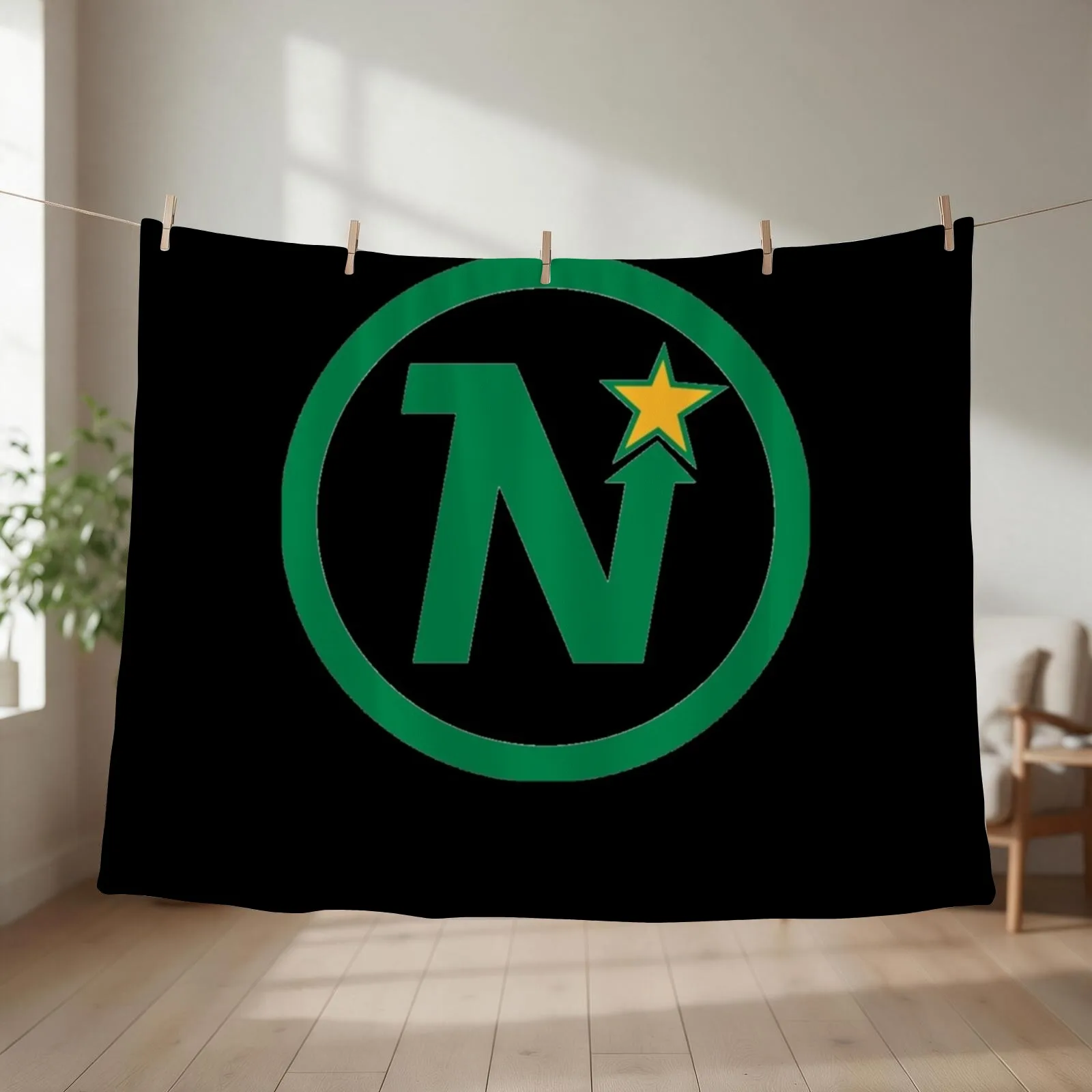 Vintage defunct hockey team minnesota north stars Throw Blanket couch cozy soft plush fuzzy picnic outdoor blanket