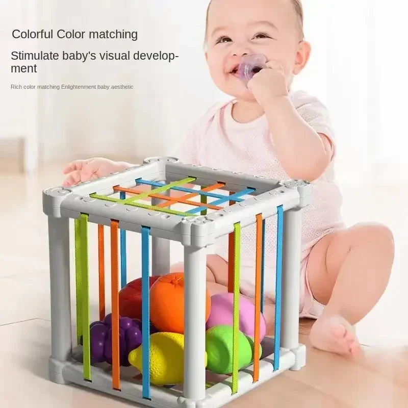 Toy Rainbow Fruit Cecil Cognitive Matching Infant Toy Puzzle Early Education Enlightenment Grasp Training image 3