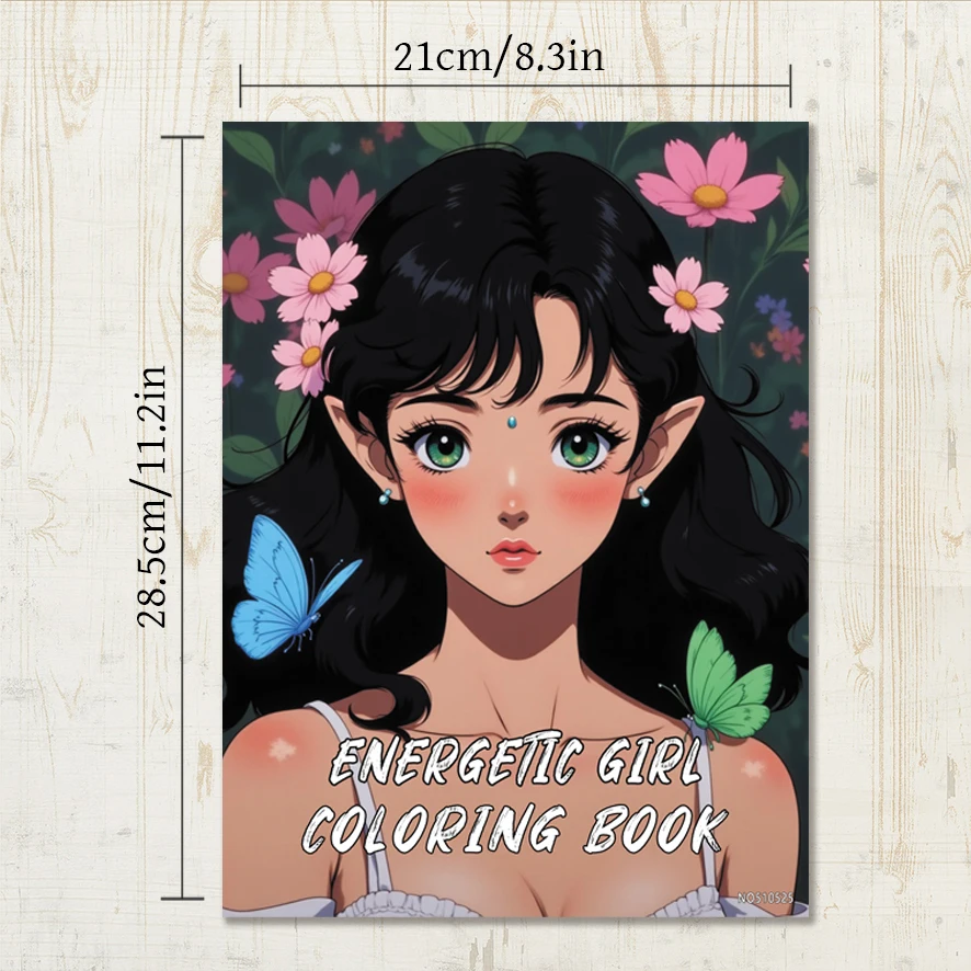 Adult Coloring Book 8.3x11.2 Inches 22 Pages Beauty Character Design Stress Relief Emotion Positivity Focus