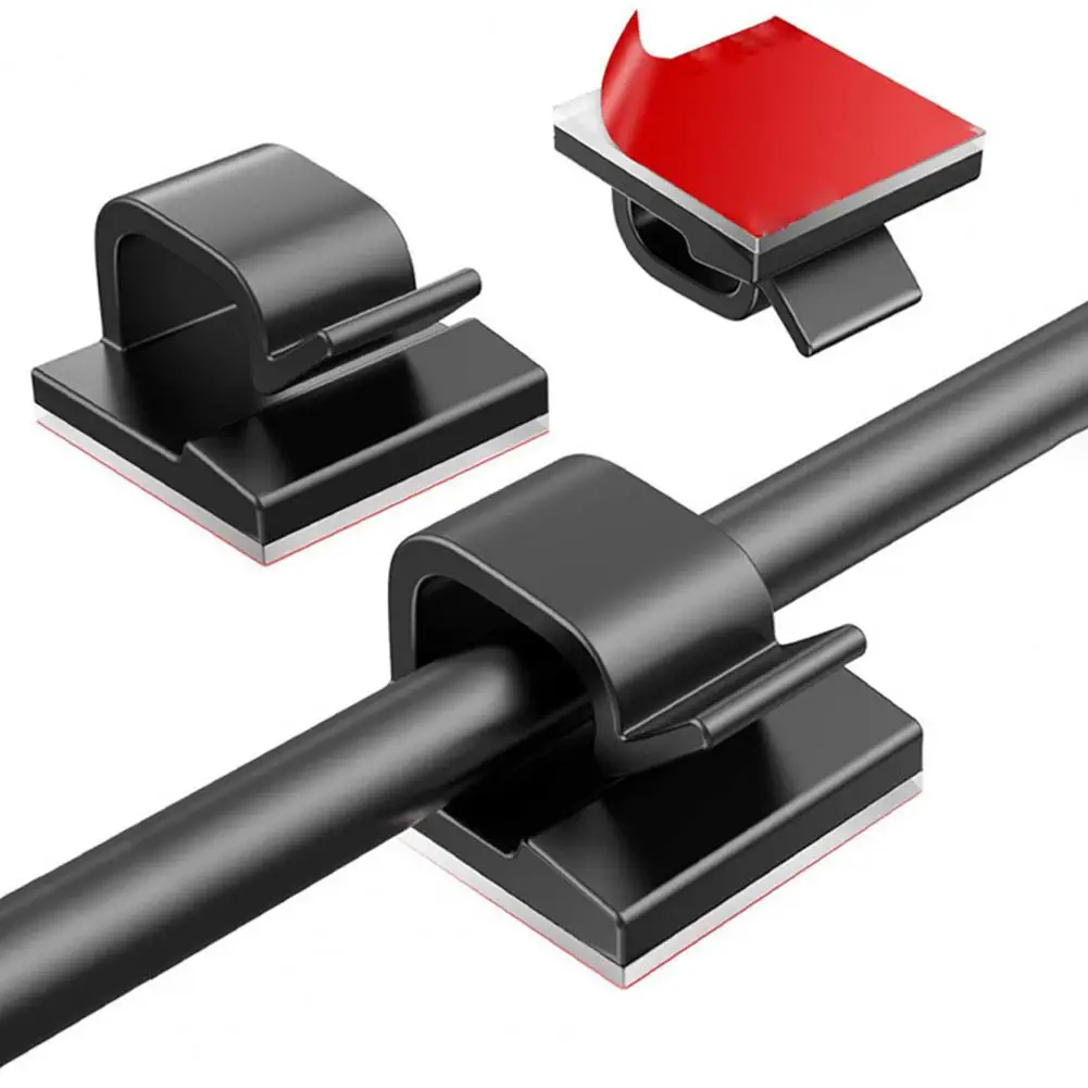 5 Pcs Cable Organizer Adhesive Car Cable Organizer Clips Desktop Management Plastic Cable Winder Drop Cable Holder Management