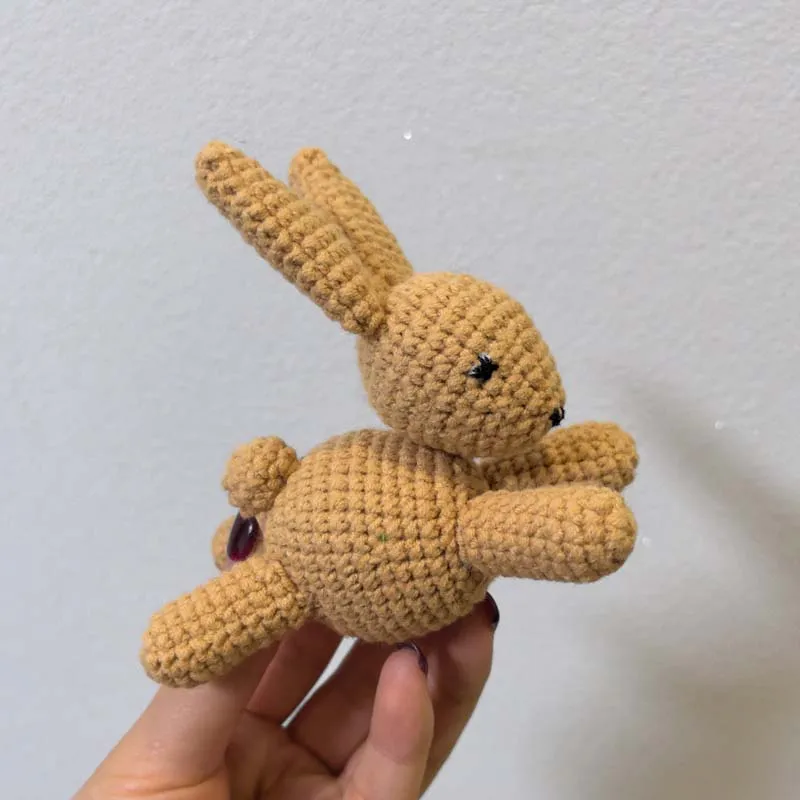 قطعة واحدة من زينة أرنب كروشيه رائعة، سرير أطفال متنقل وحضانة معلق على الحائط أرنب كروشيه، هدية ديكو منزلية ذاتية الصنع