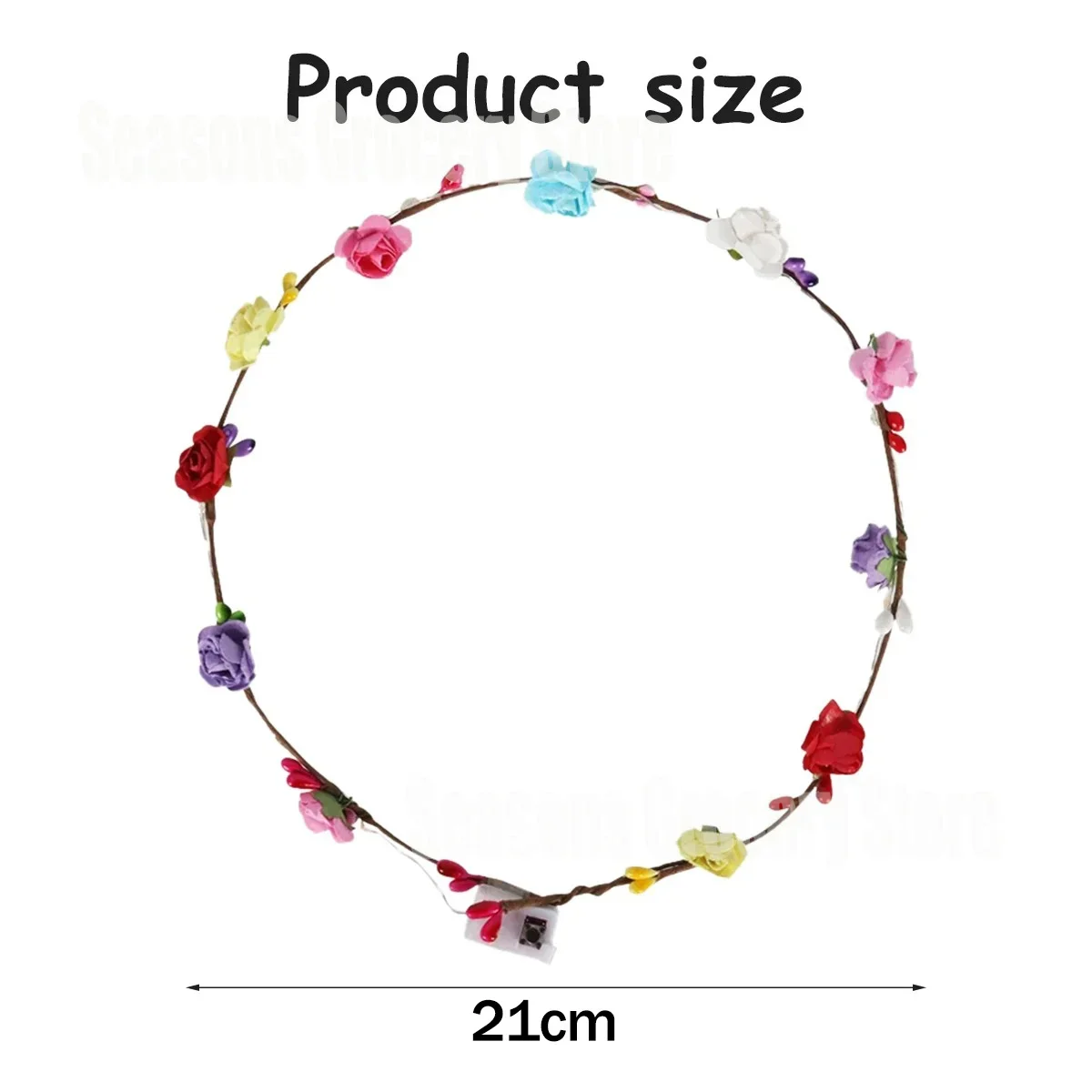 10/20/30/50Pcs Light up Flower Headband LED Flower Hair Crown Glowing Floral Wreath Crowns Birthday Wedding Party Favors