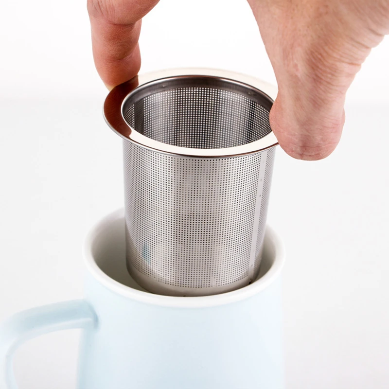 

Reusable Stainless Steel Tea Strainer Mesh Compartment Tealeaves Spice Filter Removable Tea Infuser For Teapot Tool Accessories