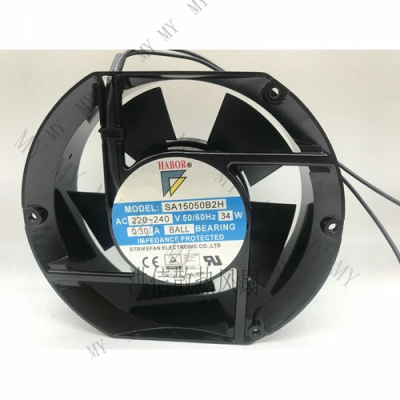 

TT 1 PCS FOR HABOR Cooling SA15050B2H 220-240V 34W 17051 17CM 2 Wire Cabinet Fan