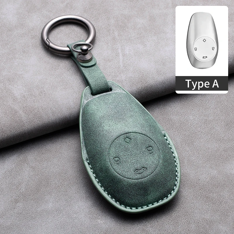 Leather Car Key Case Cover for Leapmotor t03 s01 c11 for 2023 Leapmotor C01 T03 S01 C11 Leap Motor Holder Key Fob Keychain 