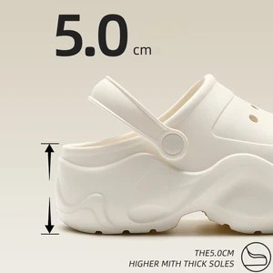 Women's thick background sandals, outdoor fashion slippers, luxurious pearl diamond clogs, garden, black and white water shoes, diy 8 Main Sales Women's Luxury Slippers - №8