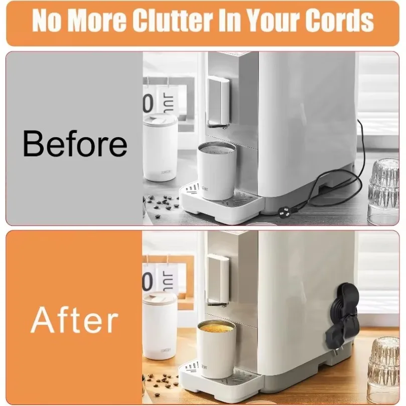 Self-Adhesive Cord Wrapper Clip Cable Management Holder Wire Fixer For Air Fryer Coffee Machine Small Kitchen Appliances
