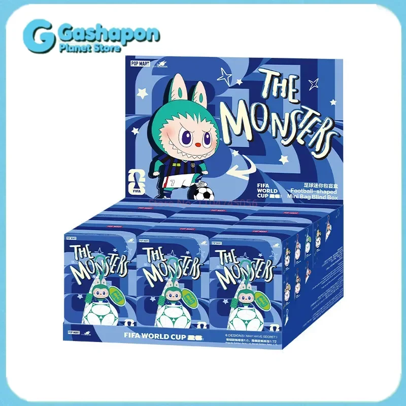 POP MART Oficial THE MONSTERS X FIFA Series Mini Football Blind Box Bag Charm Coleccionable Para Amantes de Juguetes de Moda