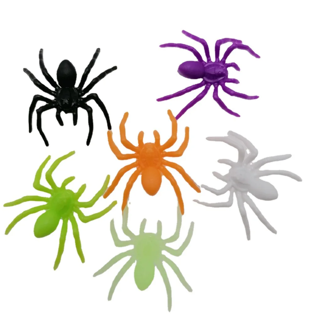Décorations d'araignée d'halloween en plastique, 100 pièces/50 pièces, parfaites pour créer une atmosphère hantée, décorations de noël et d'halloween