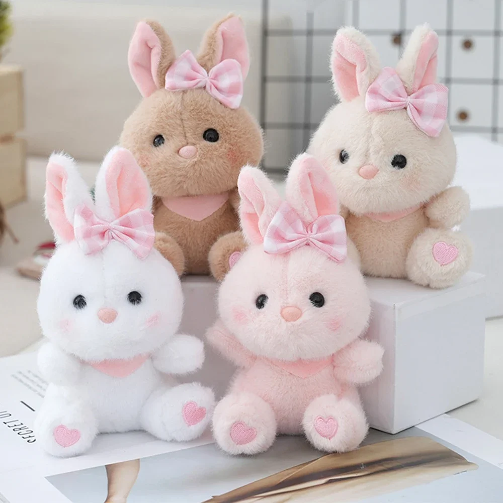 

16cm Kawaii Creative Scented Bow Rabbit Plush Pendants Cute Cartoon Rabbit Keychain Pendant Backpack Decor Girls Birthday Gifts