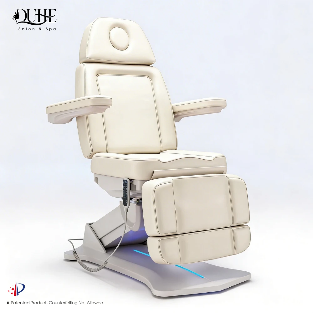 Professional Electric Therapy Medical Spa Salon Treatment White Massage Table Lash Esthetician Cosmetic Facial Beauty Bed