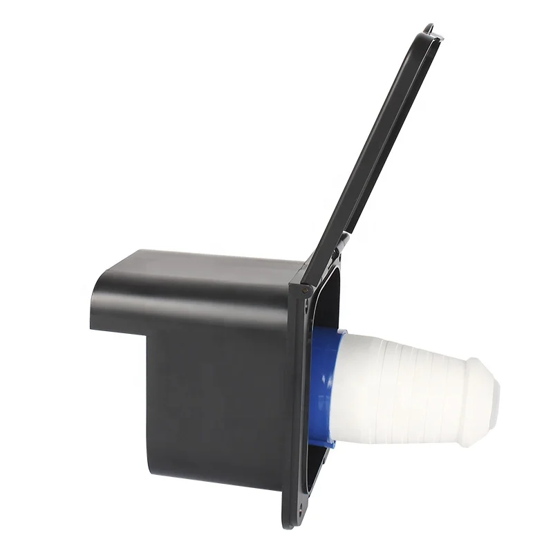 32A صندوق الطاقة مقبس القارب المقاوم للماء والمكونات RV RV مدخل بحري أسود RV الملحقات