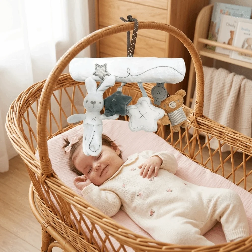 New Soft Hanging Bed Rabbit Multifunctional Rabbit Star Shape Cute Hand Bell Gift