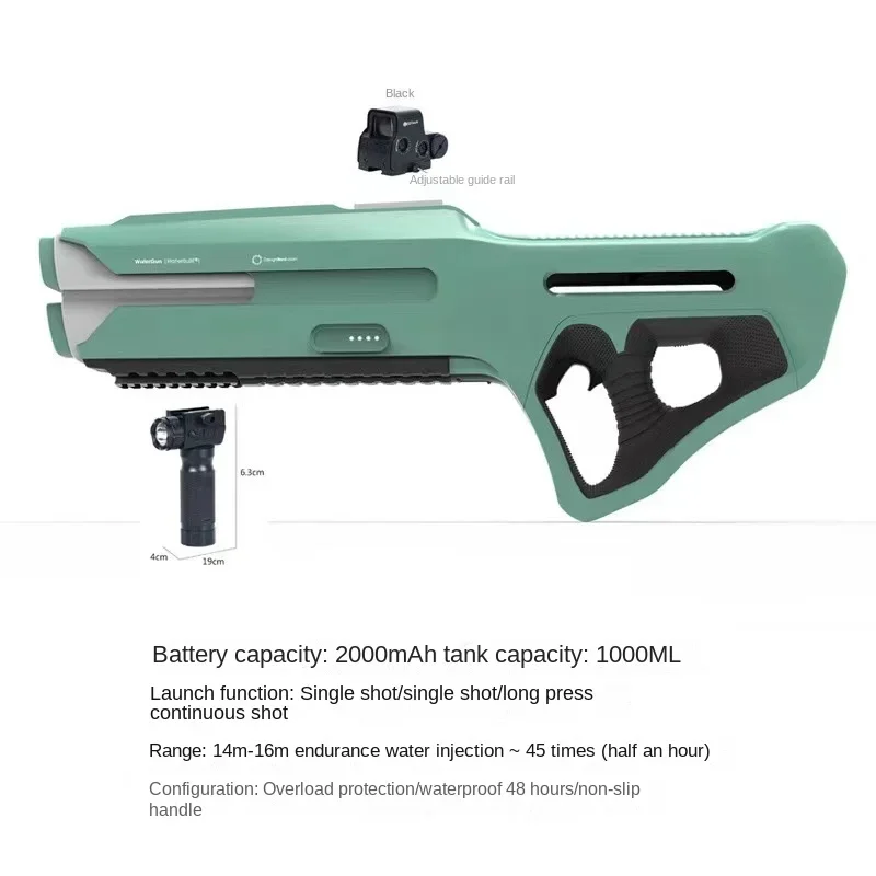 Advanced Water Gun Electric Pistol Shooting Full Automatic Summer Shoot Beach Outdoor Fun Toy For Children Boys Girl Adults Gift