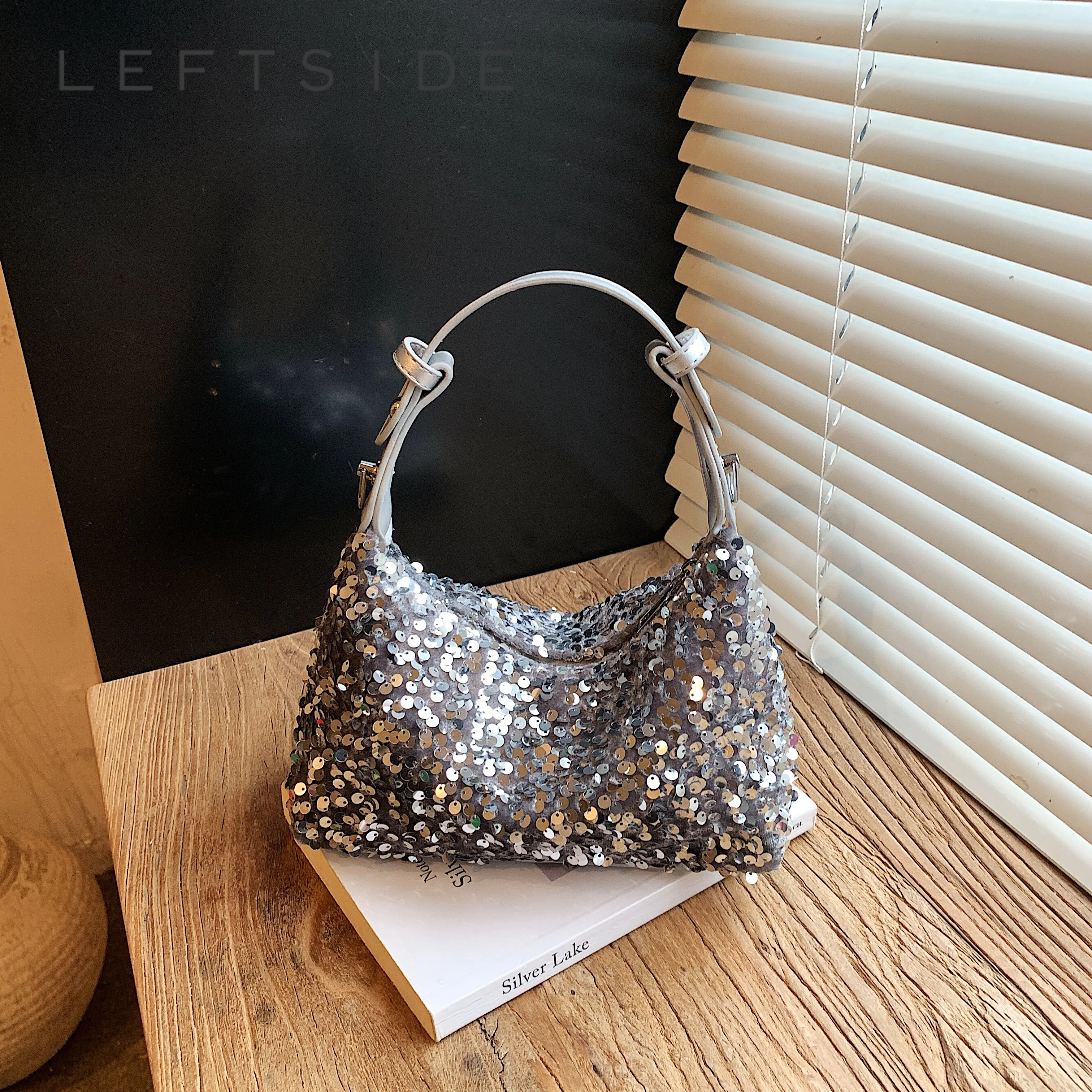 

Женская сумка через плечо LEFTIDE с пайетками, блестящая вечерняя сумка-кроссбоди, новинка 2026 года, маленькая роскошная трендовая сумочка и клатч