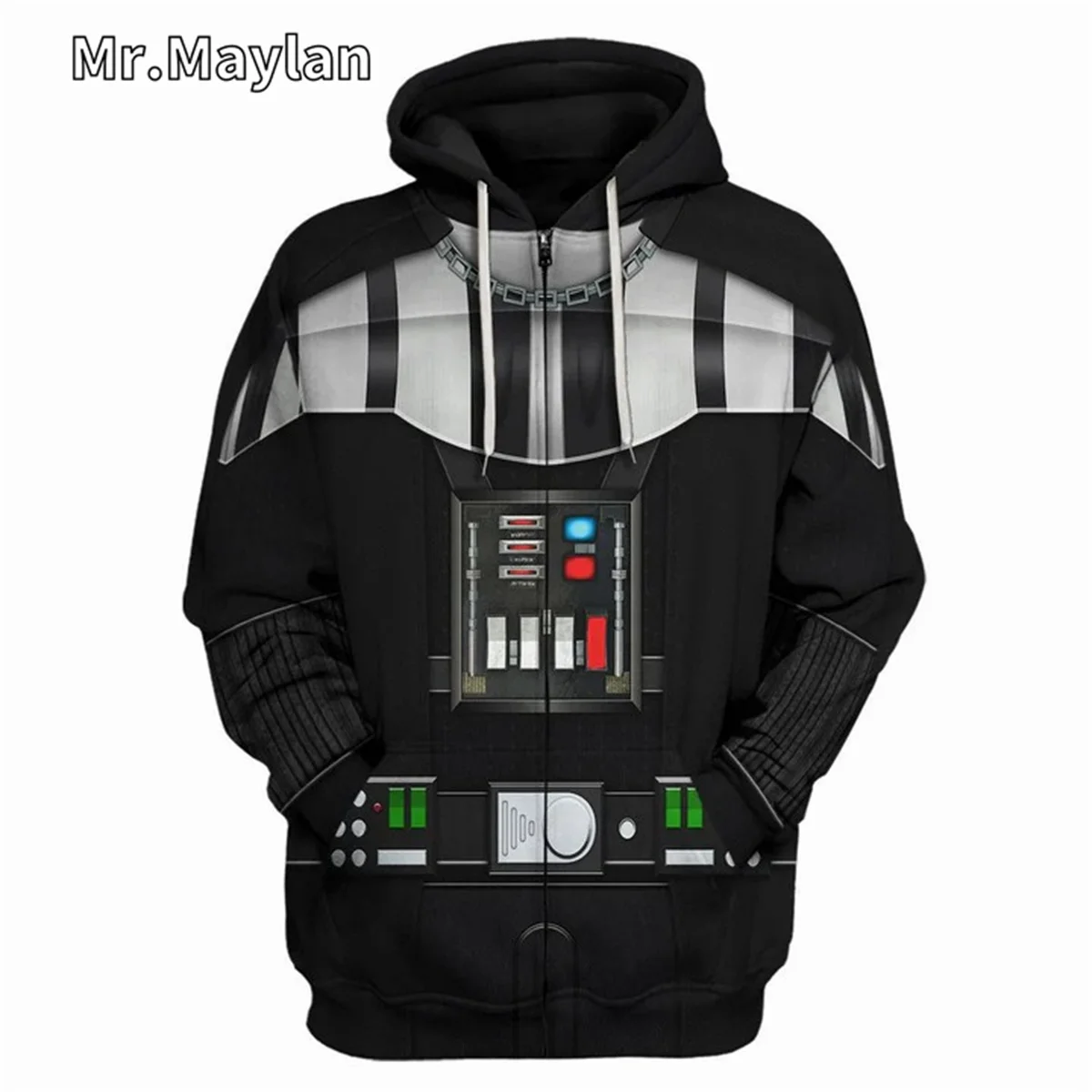 Darth Vader-uniforme de Cosplay con estampado 3D Unisex, Sudadera con capucha, ropa de calle, jersey con cremallera, chaqueta informal, Tracksuits-01