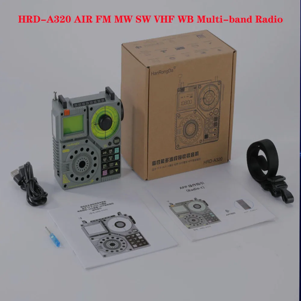 Tragbare bluetooth lautsprecher hrd a320 radio air fm mw sw vhf wb multi-band radio luftfahrt band maritime unterstützt T-BLITZ aux