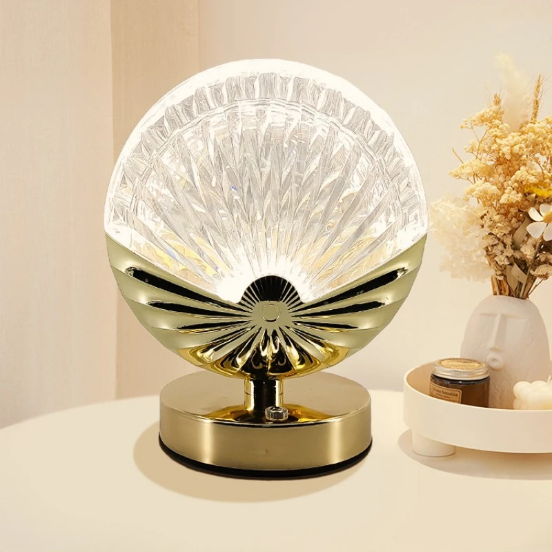 Bonita lámpara de noche de estilo europeo, luces nocturnas decorativas, lámparas de mesa con Interruptor táctil recargable