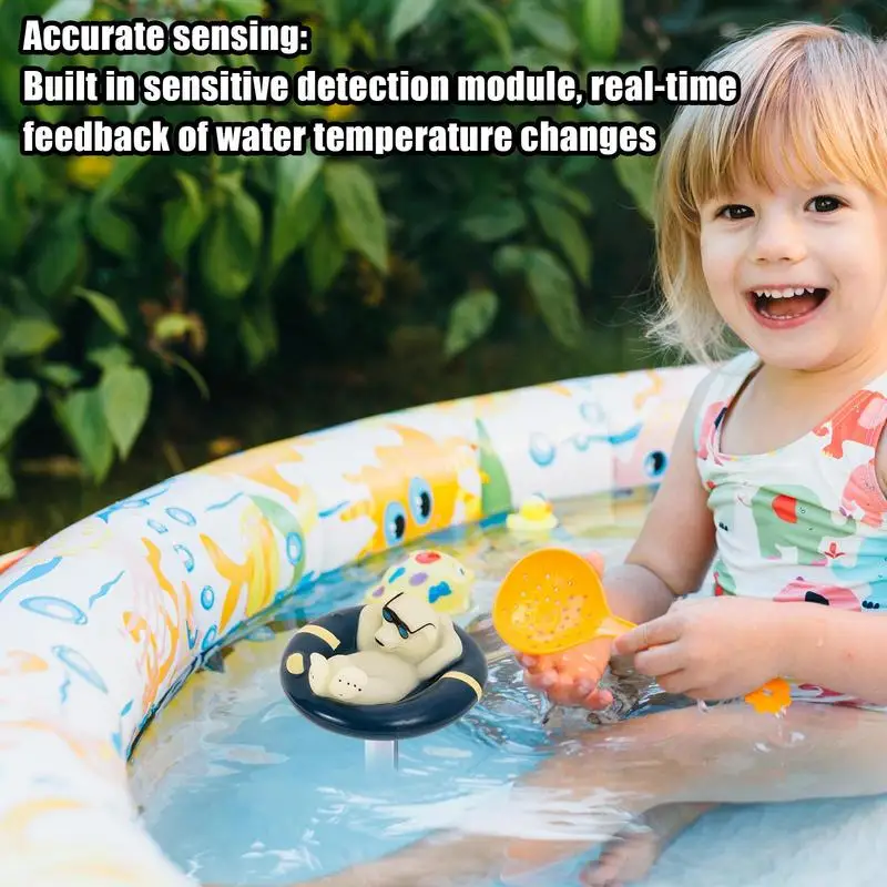 

Pool Thermograph Water Temperature Thermograph Floating Precision Measurement Tool Polar Bear Shape For Indoor Outdoor Lake Spa
