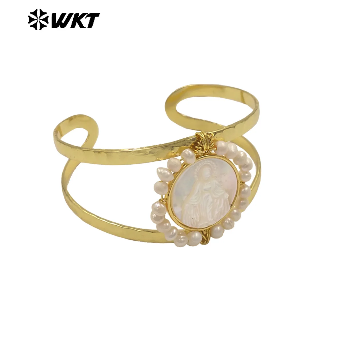 

WT-MPB132 WKT Четыре стиля из натурального жемчуга, 60 мм, браслет-манжета, регулируемый с 18-каратным позолоченным покрытием для девочек, ювелирные изделия для поездок на работу