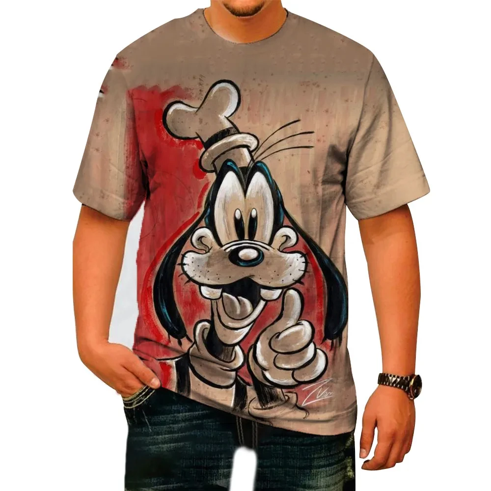 

Disney Cartoon Goofy Print T-shirt Men Women Summer O-Neck Tops Tees Male Fashion Trend Short Sleeve Clothing Casual Streetwear