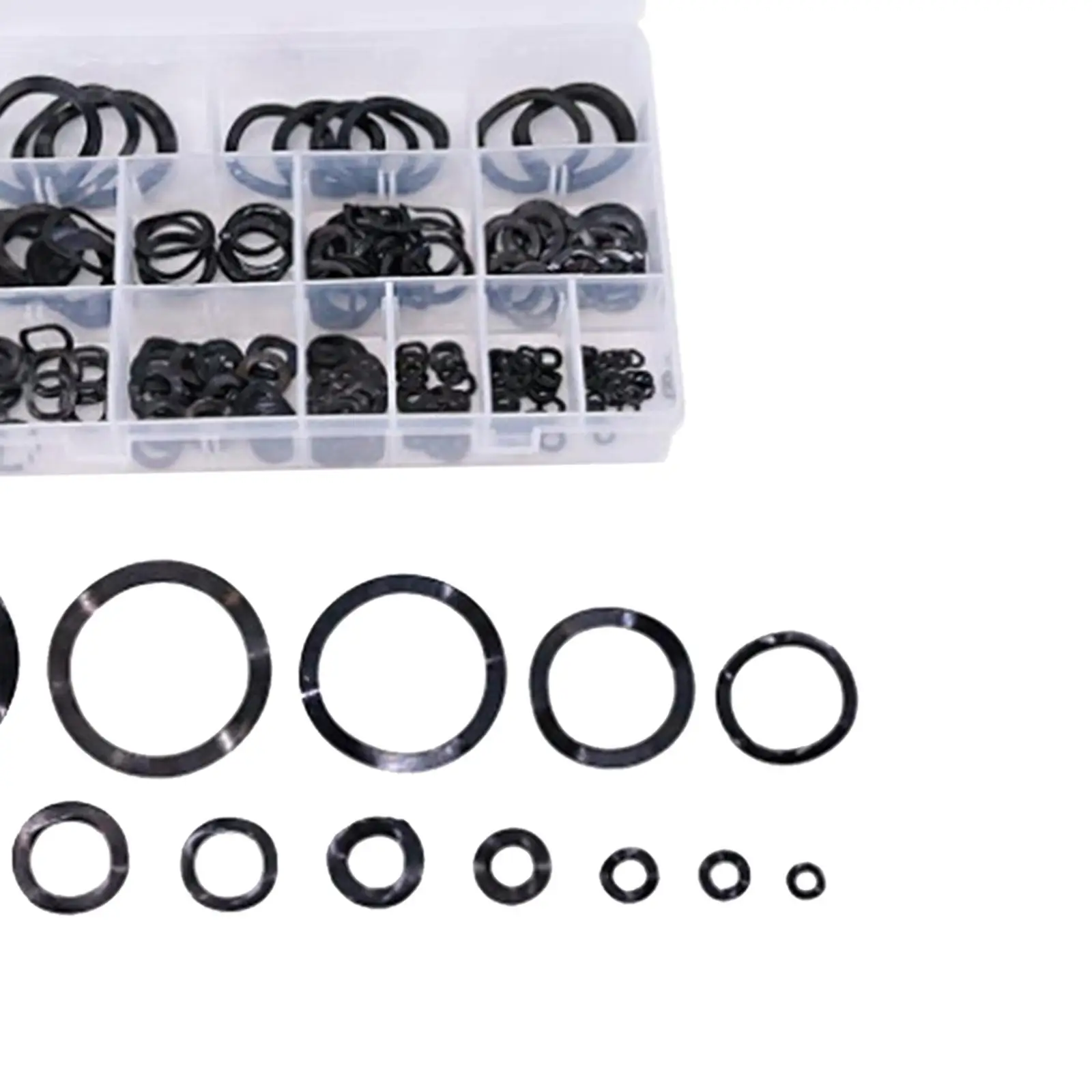 320 Pieces 1 Carbon Washers, Black Compression Type Wavy Crinkle Gasket, Wear-resisting