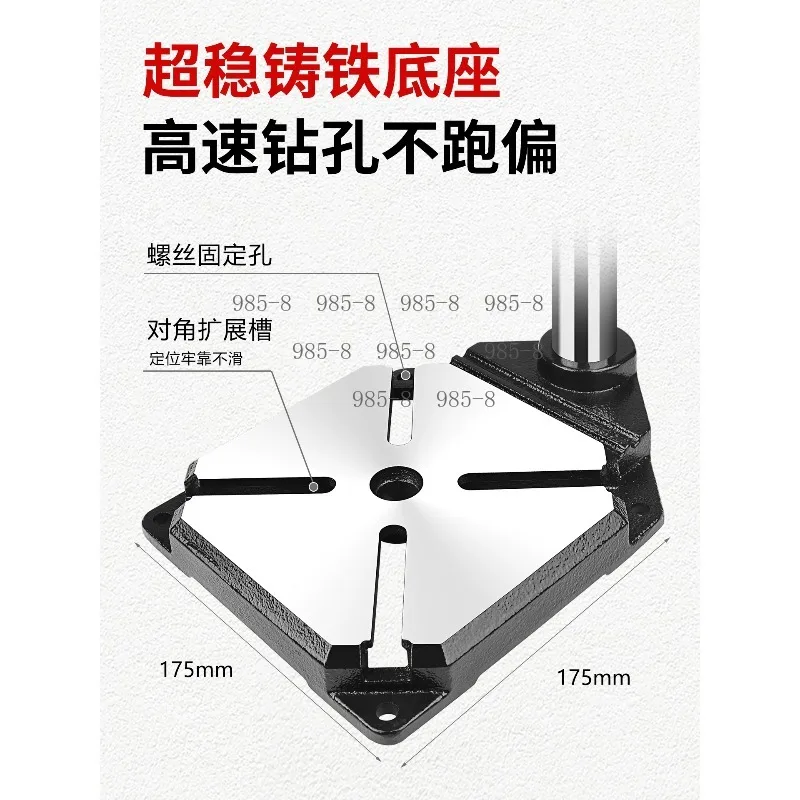 Aluminum Drill Stand with Clamp Base, Electric Drill & Grinder Holder Frame Accessory for DIY Woodwork