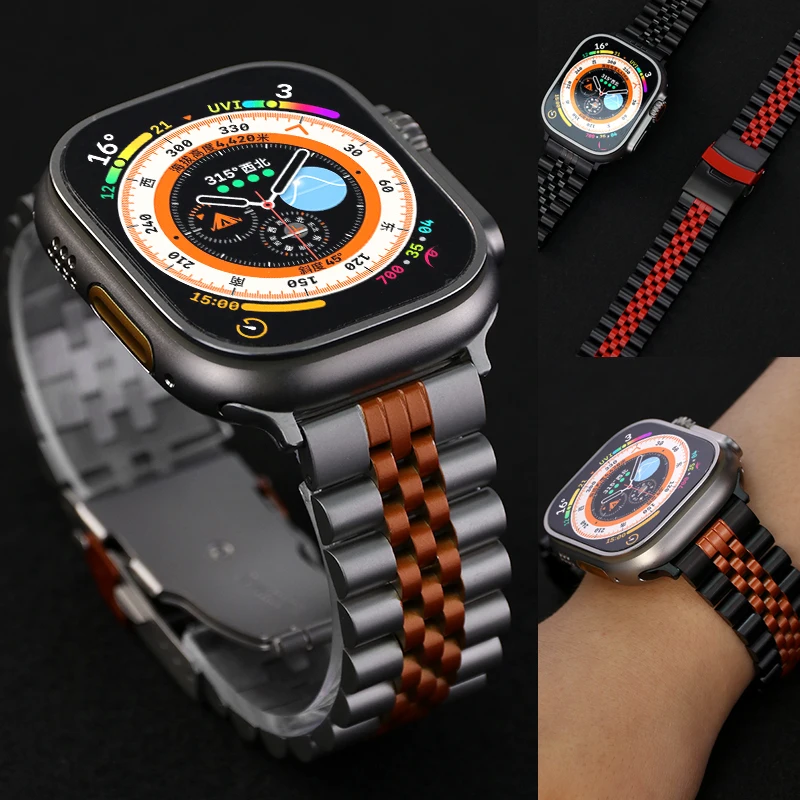 Luxuriöses Edelstahlarmband für Apple Watch Serie 11 10 46 mm 42 mm Band 45 mm 44 mm 38 mm 40 mm 41 mm Ultra 3 2 49 mm SE 3 2 Correa