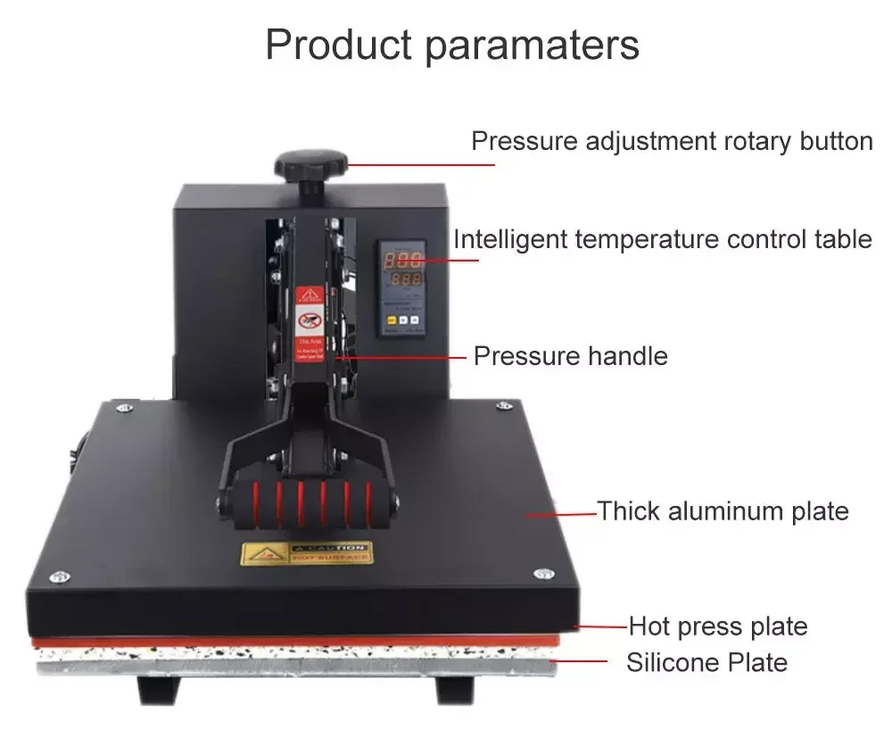 

Reizjet 38*38Cm Heat Transfer T Shirt Heat Press Machine for Textile Printing