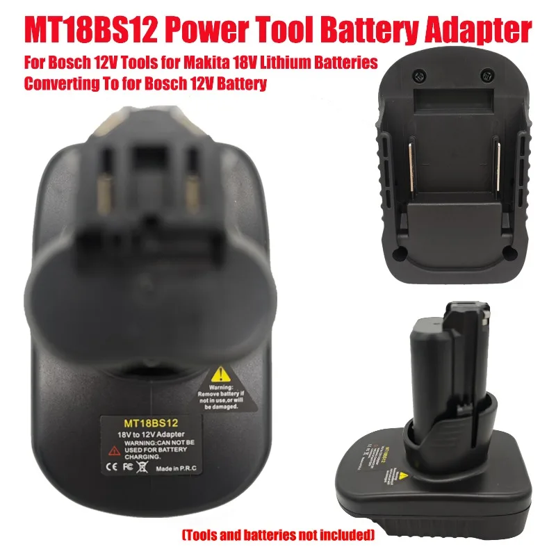 

Адаптер для инструментов Bosch 12В: преобразователь литиевых аккумуляторов Makita 18В в аккумуляторы Bosch 12В (MT18BS12)