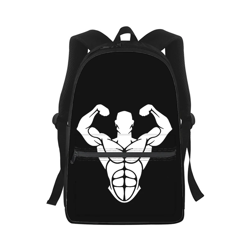 Exercise Bodybuilding GYM Fitness Men Women Backpack Print Fashion Student School Bag Laptop Backpack Kids Travel Shoulder Bag