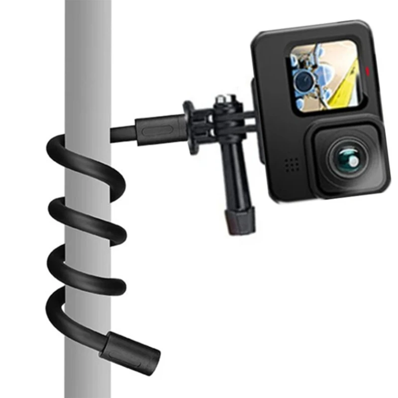 Gooseneck Flexible Camera Clamp Arm Bracket Holder Mount Adapter for X3 Desktop Clip Bracket 1 4 Connectors H8WD