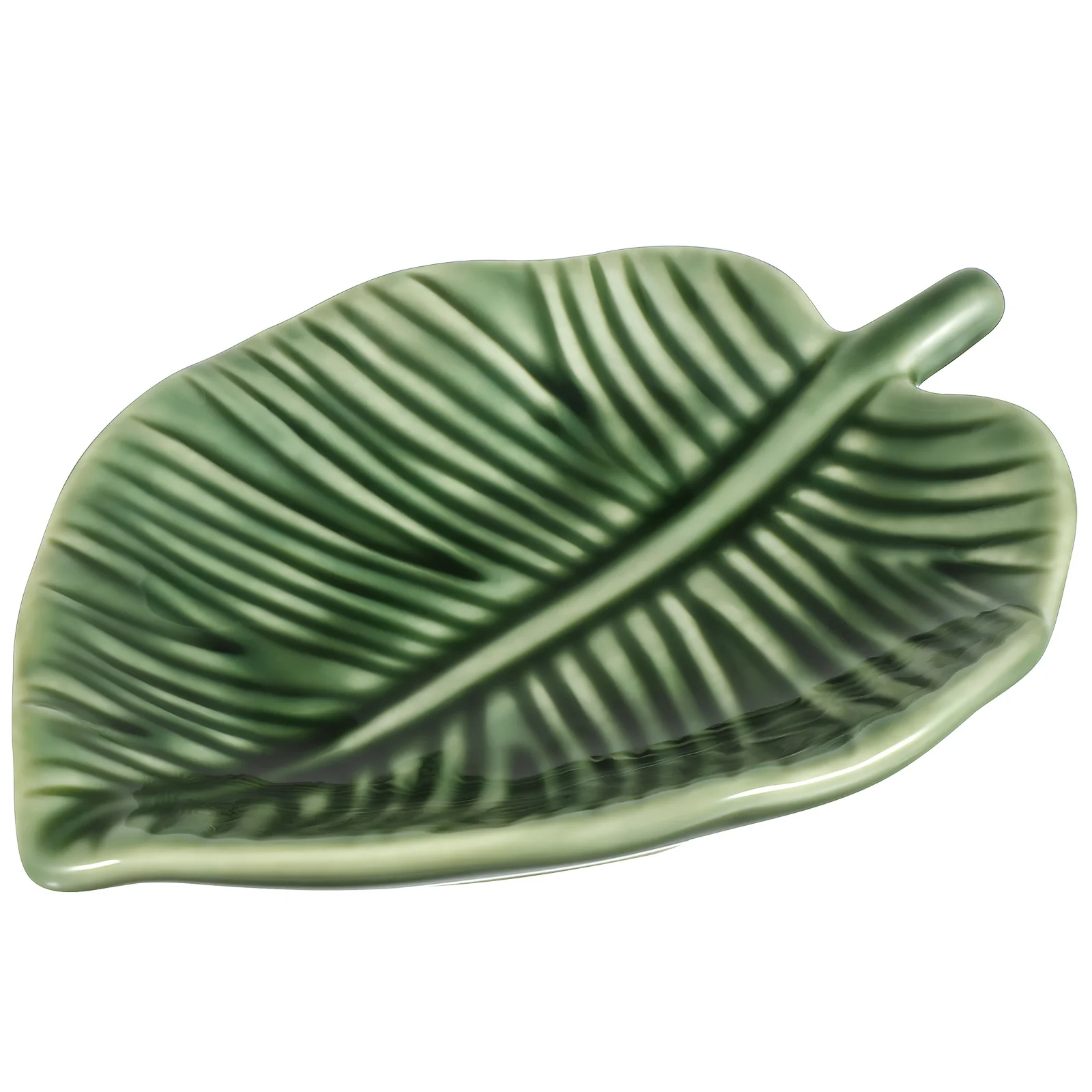 우아한 세라믹 보석 접시 다기능 트링킷 트레이 잎 모양 반지 접시 홈 데코 보석 홀더 우아한 반지 접시