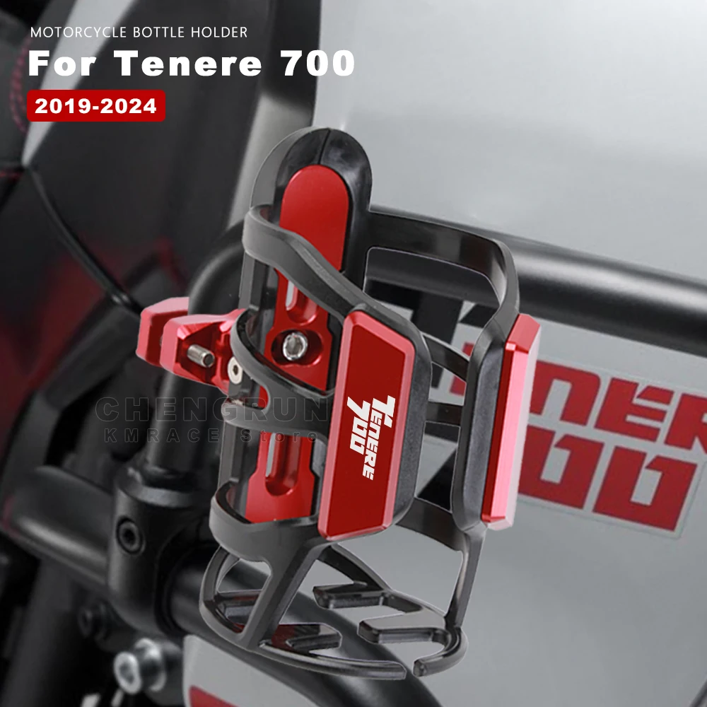 Motorcycle Bottle Holder Aluminum for Yamaha Tenere 700 Tenere700 World Raid Accessories 2019-2024 2023 2022 Water Bottle Cage