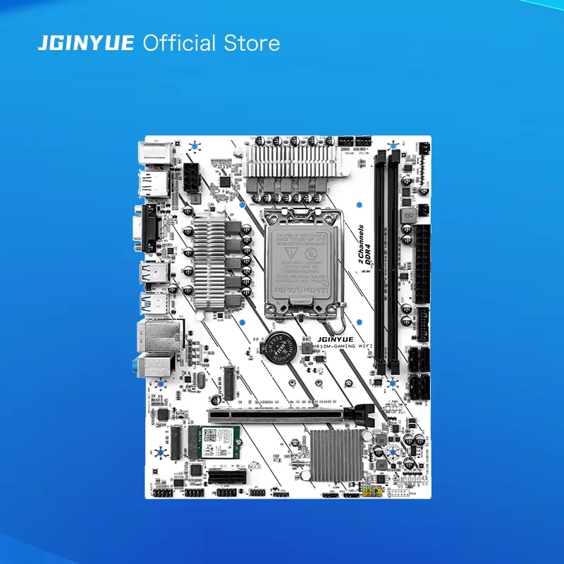 JGINYUE H610M Motherboard LGA 1700 Support Intel Core i3/i5/i7/i9 12th 13th Processor Dual channel DDR4 Memory H610M-GAMING WIFI