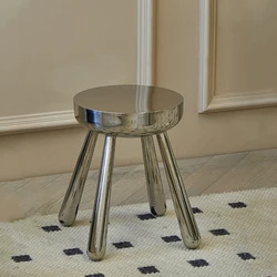 Nordic Furniture Stainless Steel Stool Creative Dining Stool Bar Stools Leisure Sofa Chair Porch Shoe Changing Stool Mobile Seat