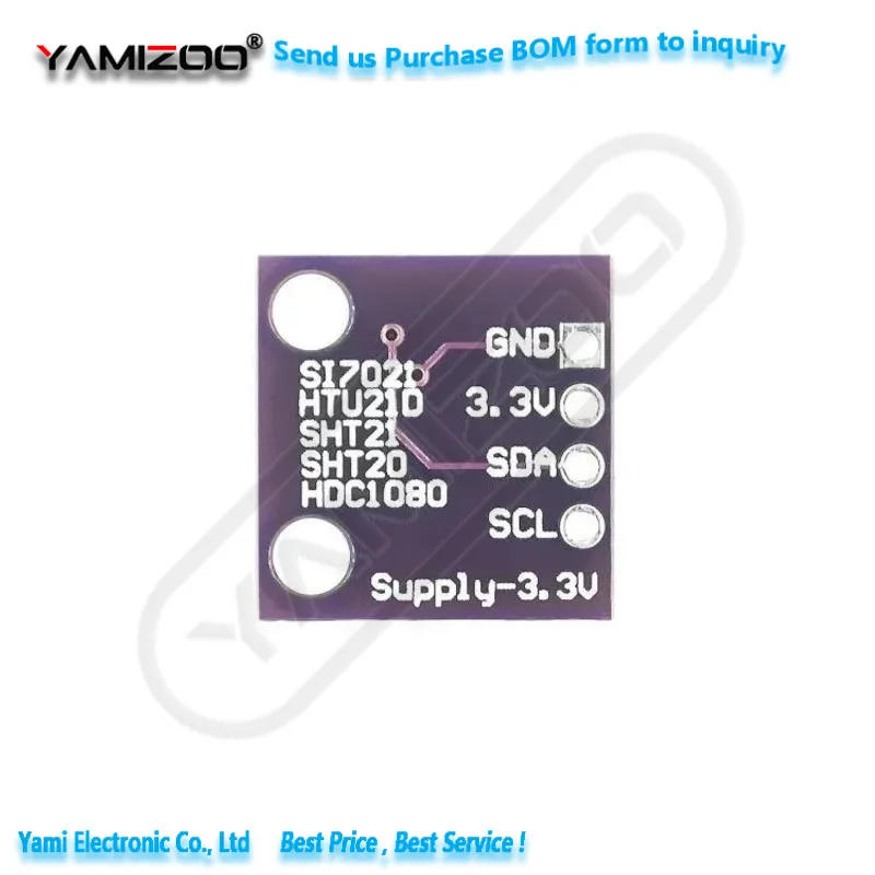 10 Stück HDC1080 Si7021 SHT20 HTU21D Modul mit geringem Stromverbrauch, GY-213V-HDC1080 Hochpräziser digitaler Feuchtigkeitssensor mit Temperatursensor – Detail 6
