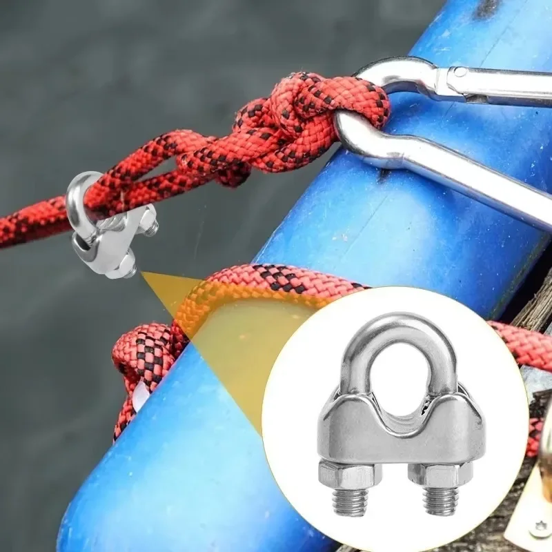 1-10 stücke Edelstahl U-Typ Kabel Klemme M5 M3 Stahl Draht Seil Clip U Bolzen Sattel Verschluss wäscheleine Spanner Hardware Werkzeug