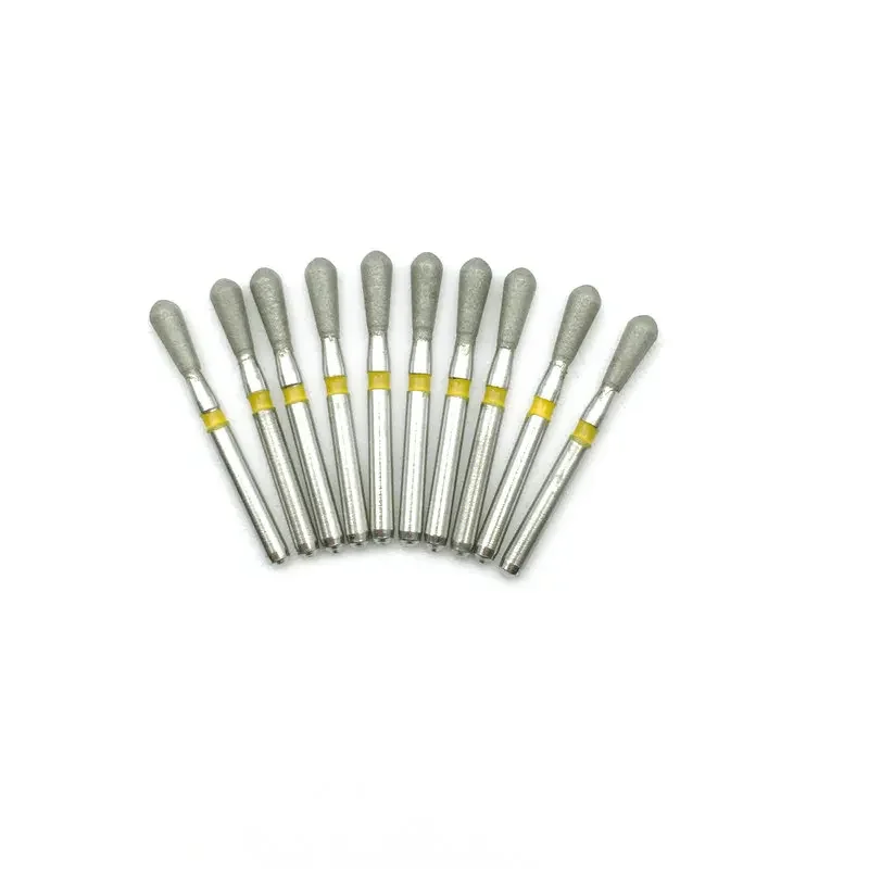 10pcs FG Diamond Burs Dental Burs Drill for High Speed Handpiece Extra Fine 1.6mm Dentist Tools EX-21EF