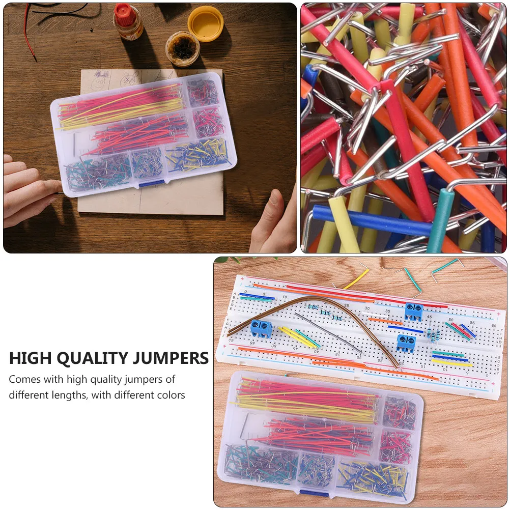 

540Pcs Breadboard Jumper Wire Preformed Colorful Durable Copper Aluminum Solderless Breadboard Prototyping Wire Set