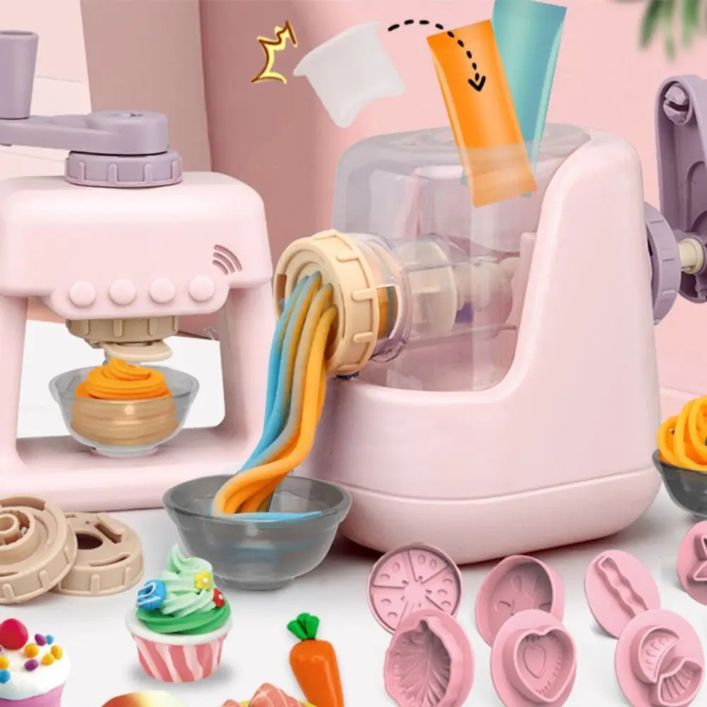 Cooking Toys Simulation Kitchen Ice Cream Machine Kitchen Toy Noodles Colourful Clay Pasta Machine Hamburg Mini Children